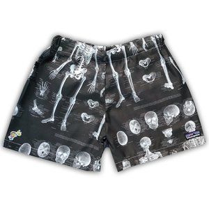 Custom Bennygonia 90s Skeleton Anatomy Skull Bones Shorts UNISEX